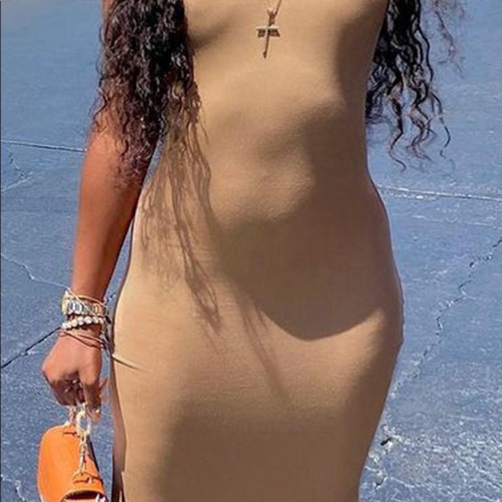 Tan dress large